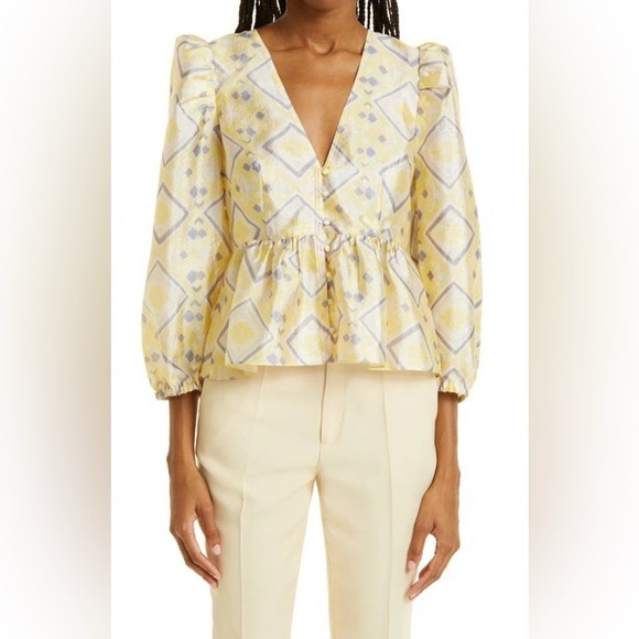 BAUM UND PFERDGARTEN MALLOW / YELLOW Top NWT 38 or US 4/6 - Picture 1 of 4